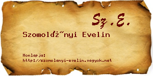 Szomolányi Evelin névjegykártya