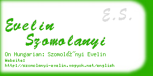 evelin szomolanyi business card